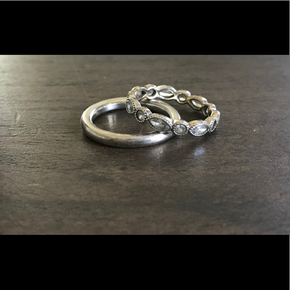 Pandora Stackable Ring with CZ stones 6.5